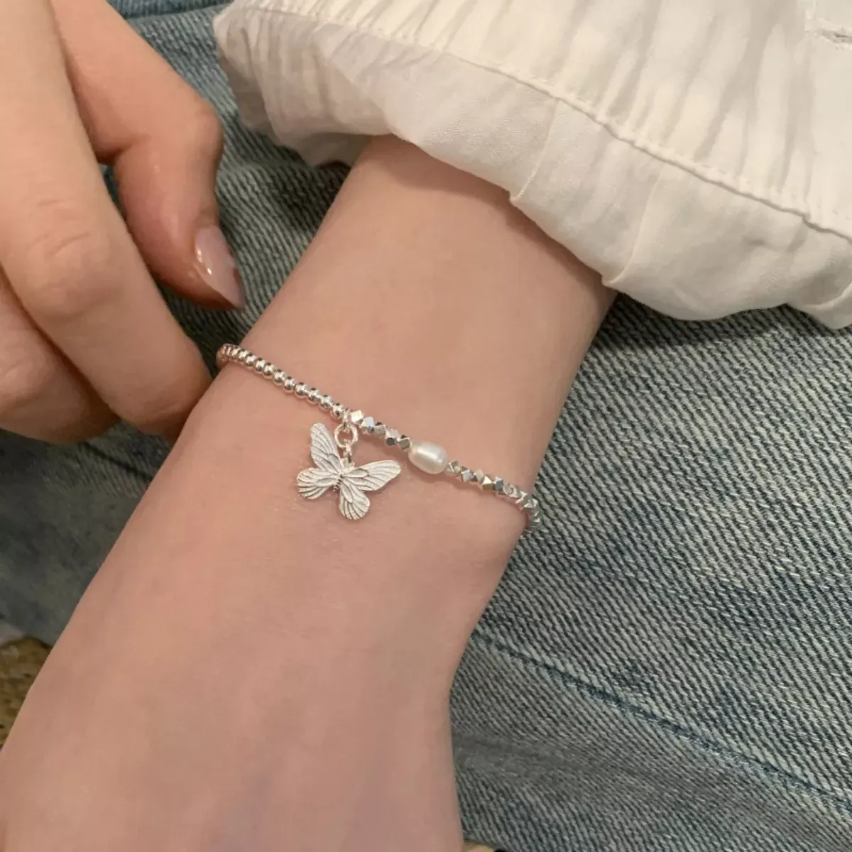 925 Sterling Silver Butterfly Bracelet