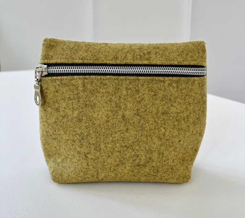 Compact Cosmetic Pouch - Minimalist Everyday Makeup Bag