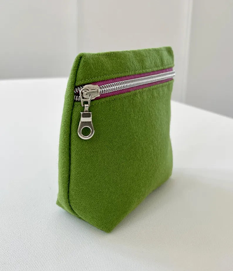 Compact Cosmetic Pouch - Minimalist Everyday Makeup Bag