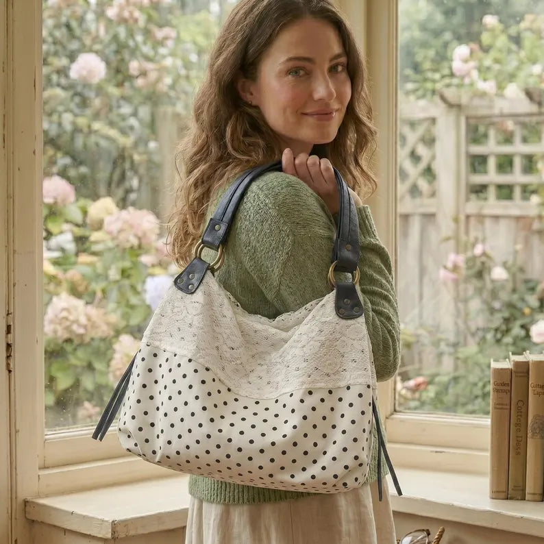 Bohemian Floral Quilted Handbag | Unique Everyday Shoulder Tote